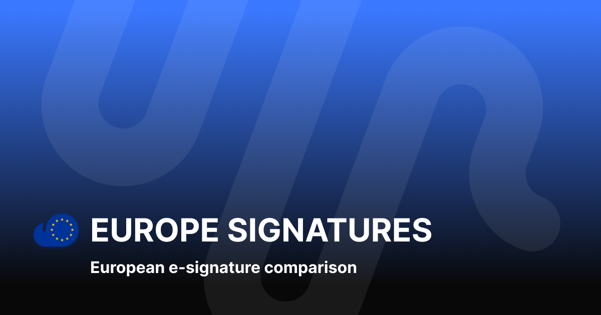 European E-Signature Solutions | Europe Signatures